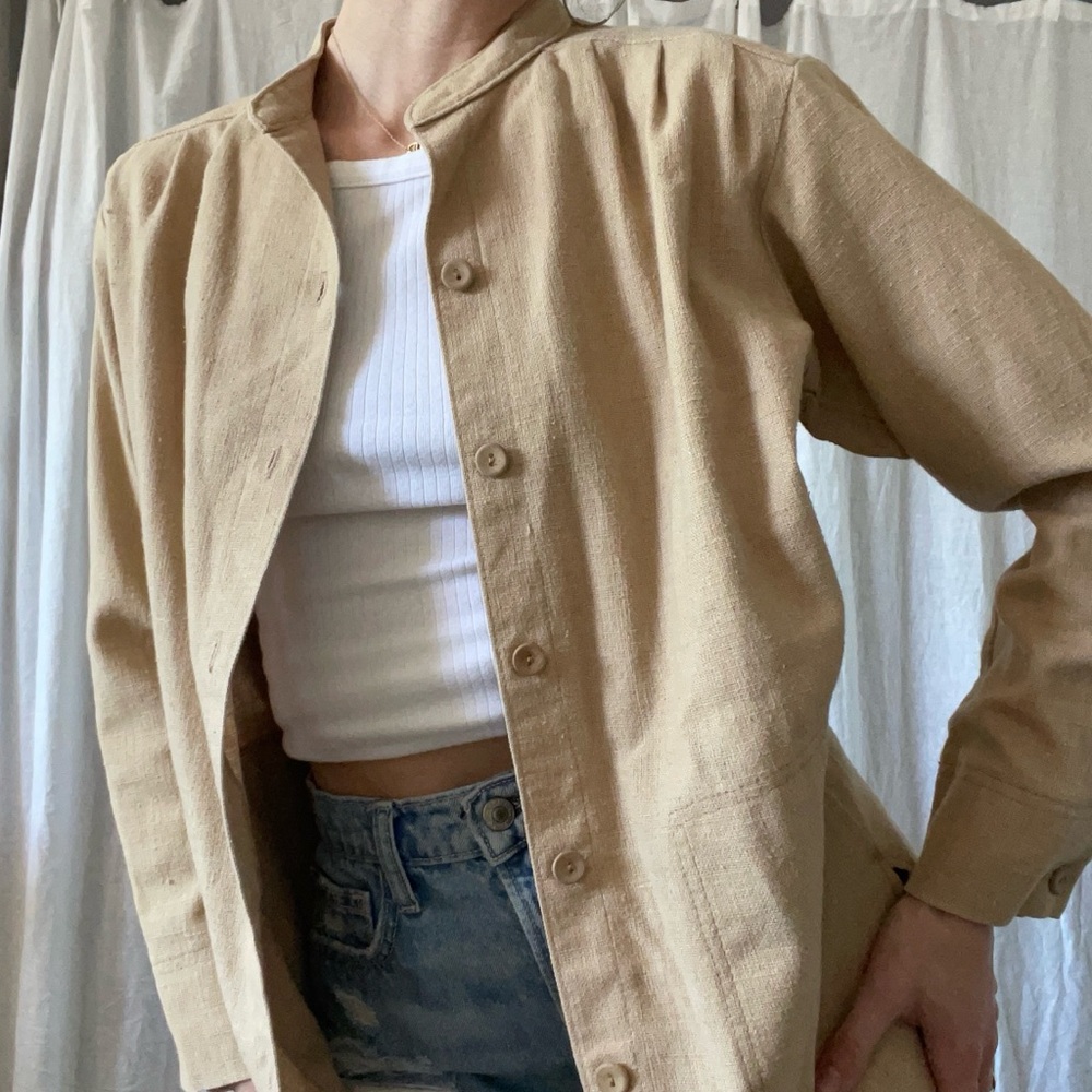 Tan Button Up - Picture 5 of 10